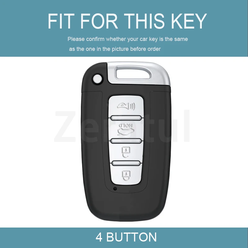 Keyless Shell Holder for Kia Sorento K5 K7 Sportage R Borreed 4 Buttons TPU Key Case Cover for Hyundai IX35 Sonata Tucson Azera