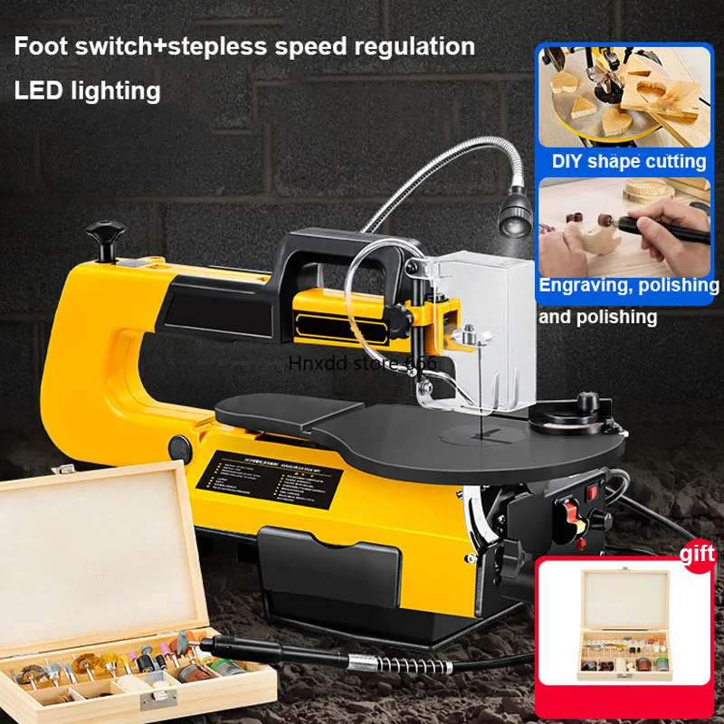 Automatic Dust Blowing Woodworking Desktop Electric Jig Saw Used For Pattern/Text/Shape Household Cutting Machine 220V