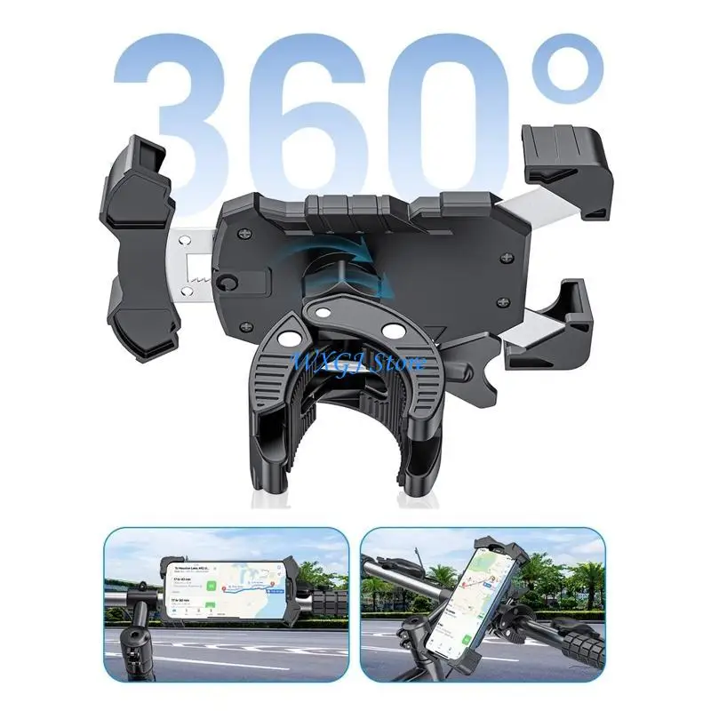 37JE حامل هاتف للدراجة مصنوع من البلاستيك لمقود الدراجة النارية #5