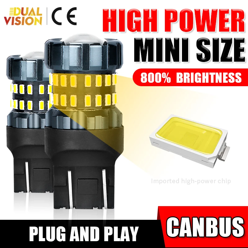 

Лампы задние Dualvision 3157 3156 светодиодный 7443 7440, 2 шт., P27W W21W T20 T25 P27/7W 12V