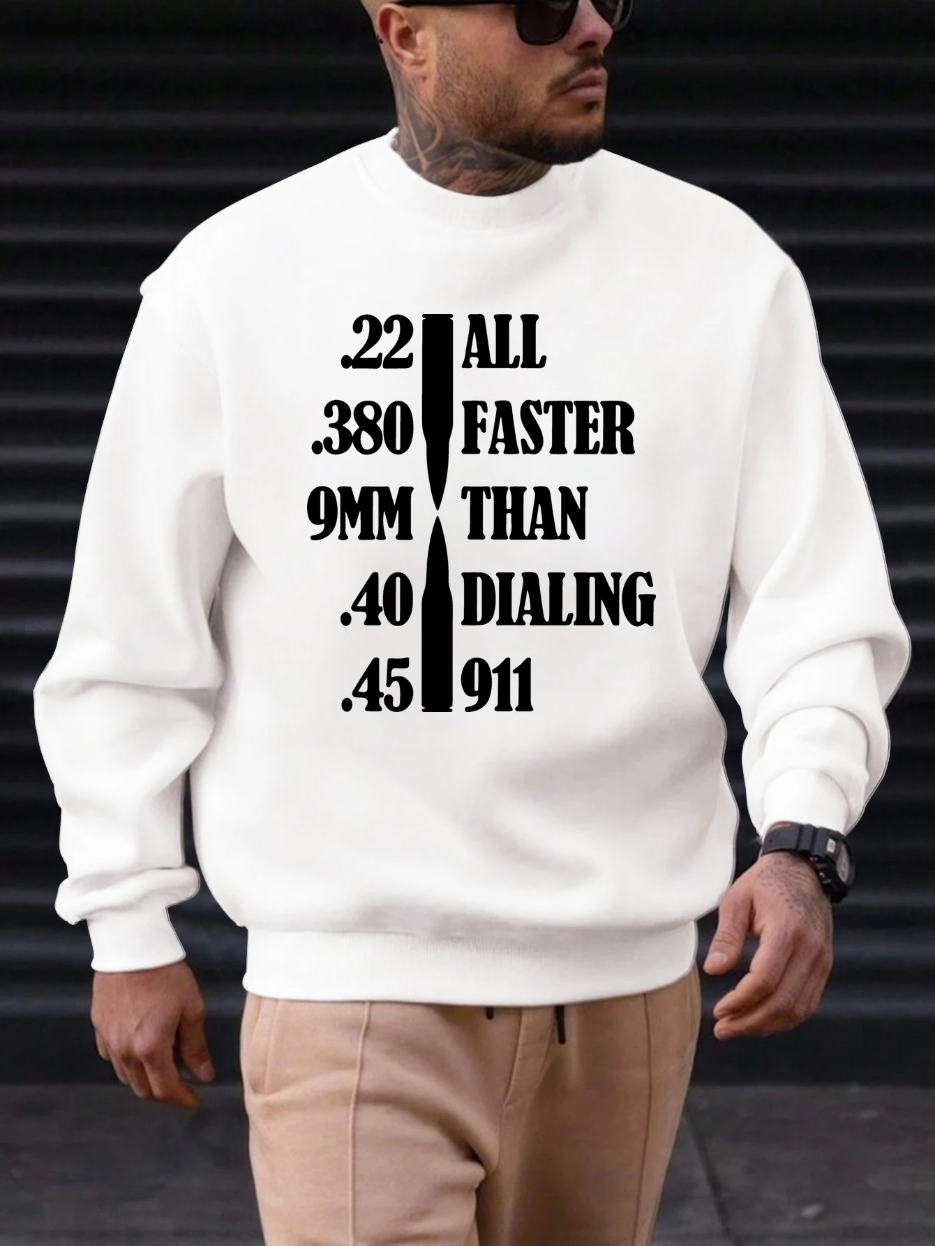 

2025 New Sweatshirt For Men's English Font Pattern Printing Cotton Round Neck Fashion Casual High Quality Daily Top Clothing
