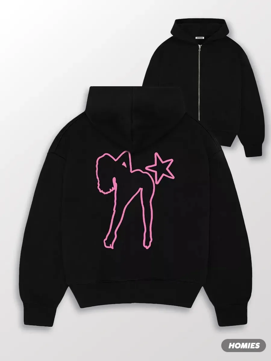 Y2k العصرية ستار طباعة هوديس النساء الرجال الجرونج الهيب هوب الشارع الشهير البلوز القمم الرجعية الأمريكية المتضخم هوديي الرجال الملابس