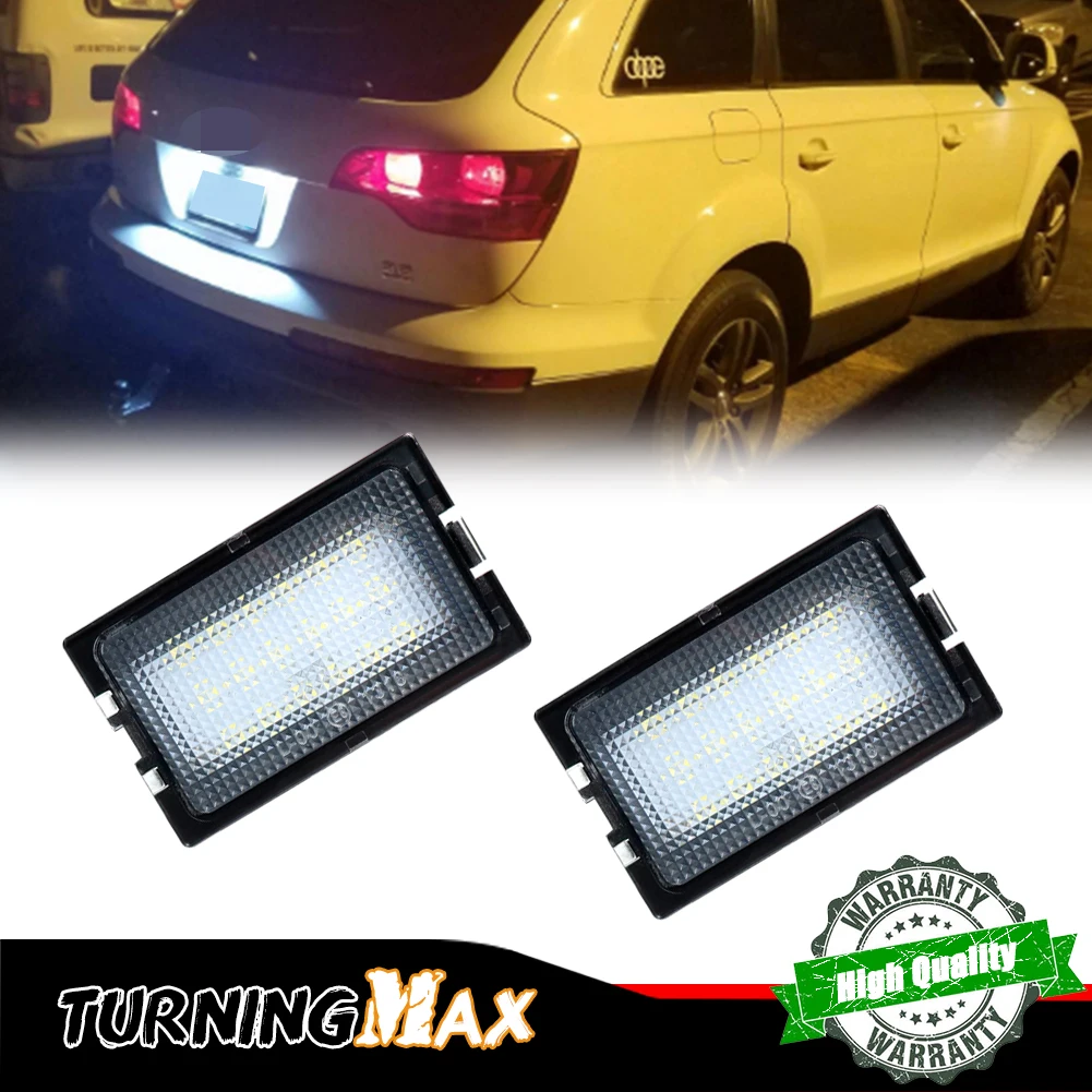 White LED License Plate Number Lights For Land Rover Range Rover Sport L320, Discovery 3 4 LR3 LR4 L319, Freelander 2 LR2 L359