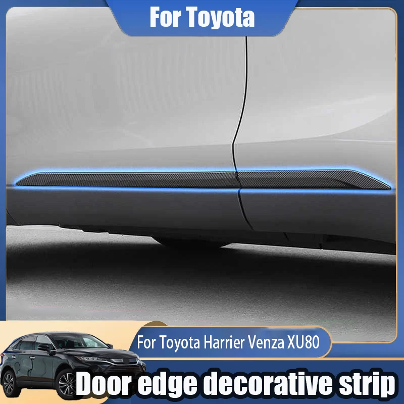 For Toyota Harrier Venza XU80 2021 2022 2023 2024 Car Door edge decorative strip protection sticker Exterior modification