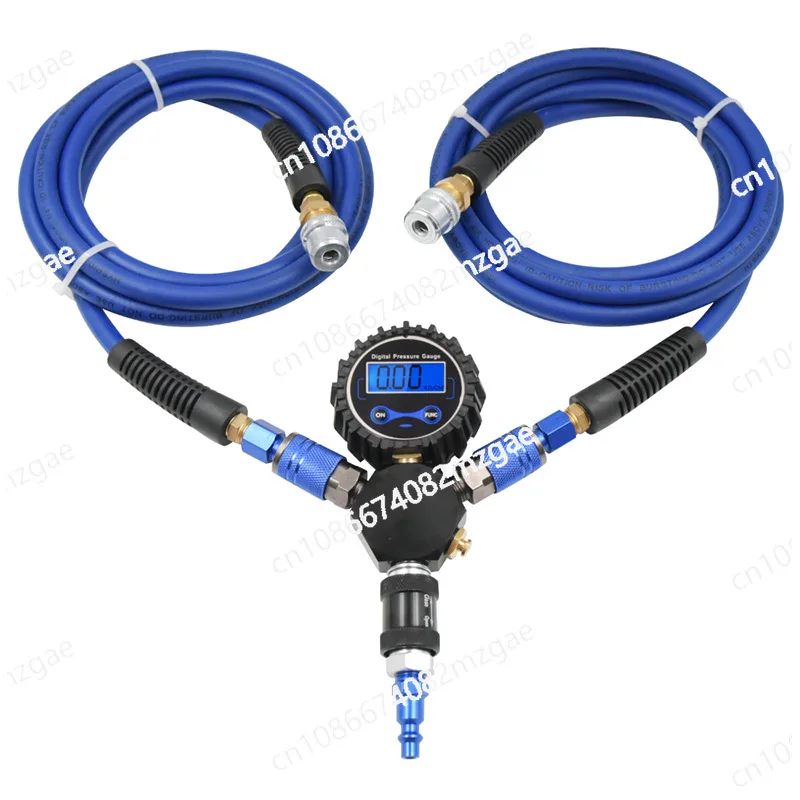 4x4 Off-Road Vehicle Tire Inflator and Deflator Gauge, One-to-Four High Precision Digital Display for Outdoor Tire Pressure