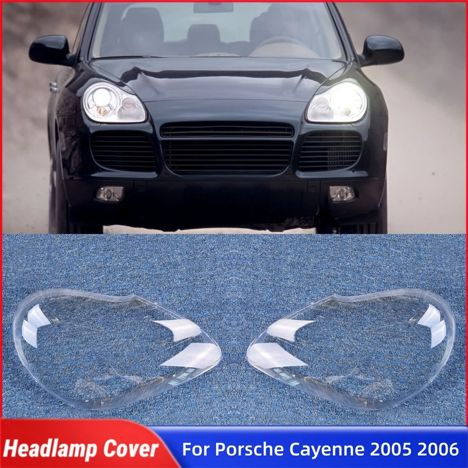 

For Porsche Cayenne 2005 2006 Car Products Lights Lens Shell Head Lamp Cover Car Front Headlight Lens Cover Lights Shell