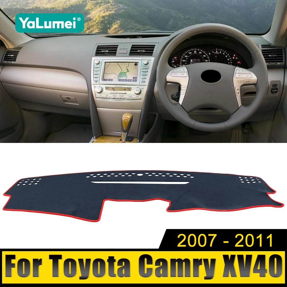 Do Toyota Camry XV40 40 2007 2008 2009 2010 2011 Pokrowiec na deskę rozdzielczą samochodu Unikaj lekkiej podkładki Dywaniki anty-UV Mata antypoślizgowa Akcesoria