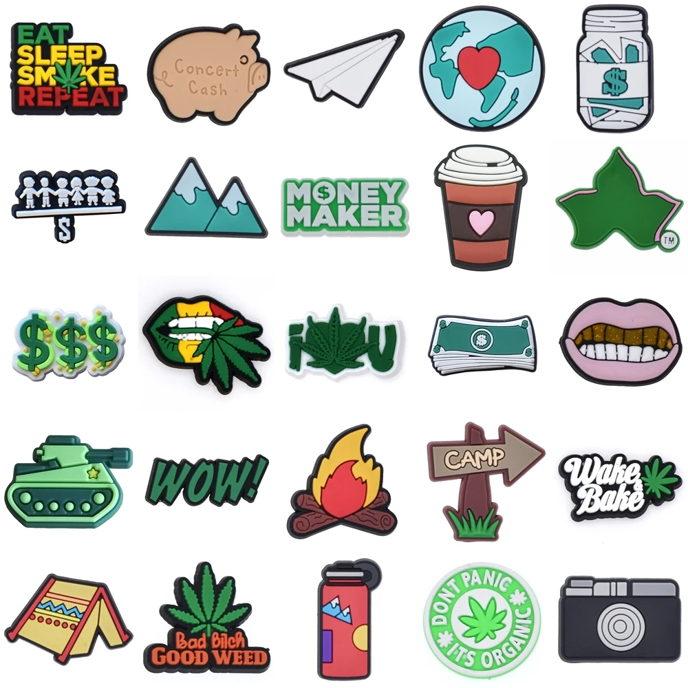 Shoe Charms Decorations for Crocs Accessories Money Camp Pins Boys Girls Kids Women Teens Christmas Gifts Party Favors Pvc Charm