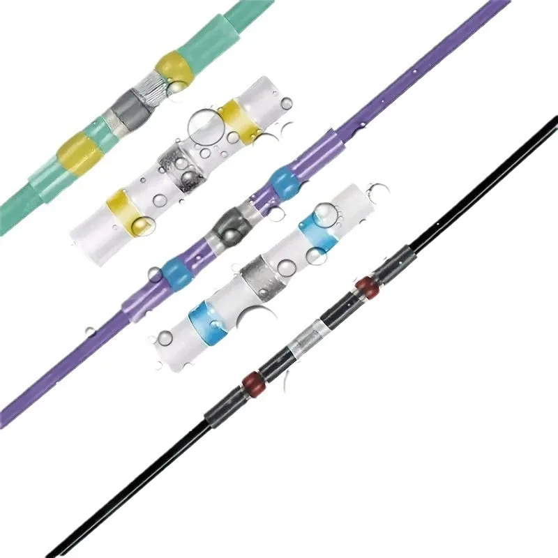 Heat Shrink Tubing Terminal Solder Connectors with Heat Shrink Waterproof Electrical Docking Joints for Sealing Wire Connections