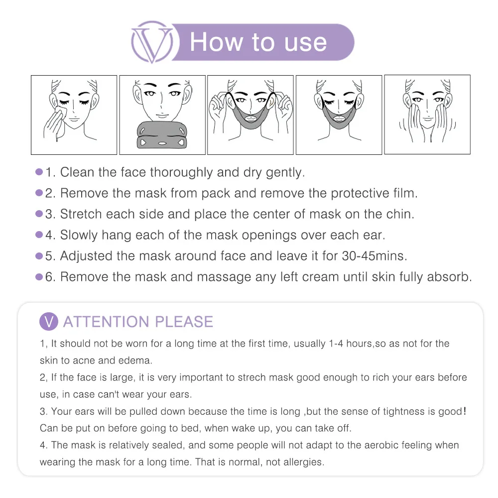 Reusable Face Slimming Bandage V Line Face Shaper Women Chin Cheek Lift Up Belt Facial Massage Strap Face Skin Care Beauty Tools