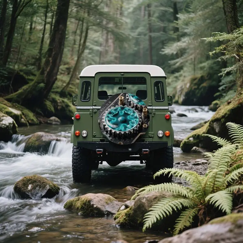 Чехол для запасного колеса — прочная защита для вездеходных шин с нескользящей ручкой, подходит для внедорожников, грузовиков, автомобилей — прочный полиэстер Spar