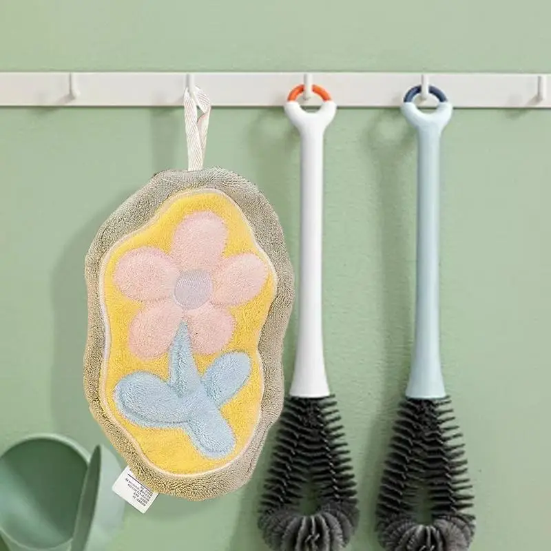 Bathroom Hand Towels Highly Absorbent And Soft Hand Towel Fast-Drying Hangable Flower Towel For Easy Hand Drying Suitable For