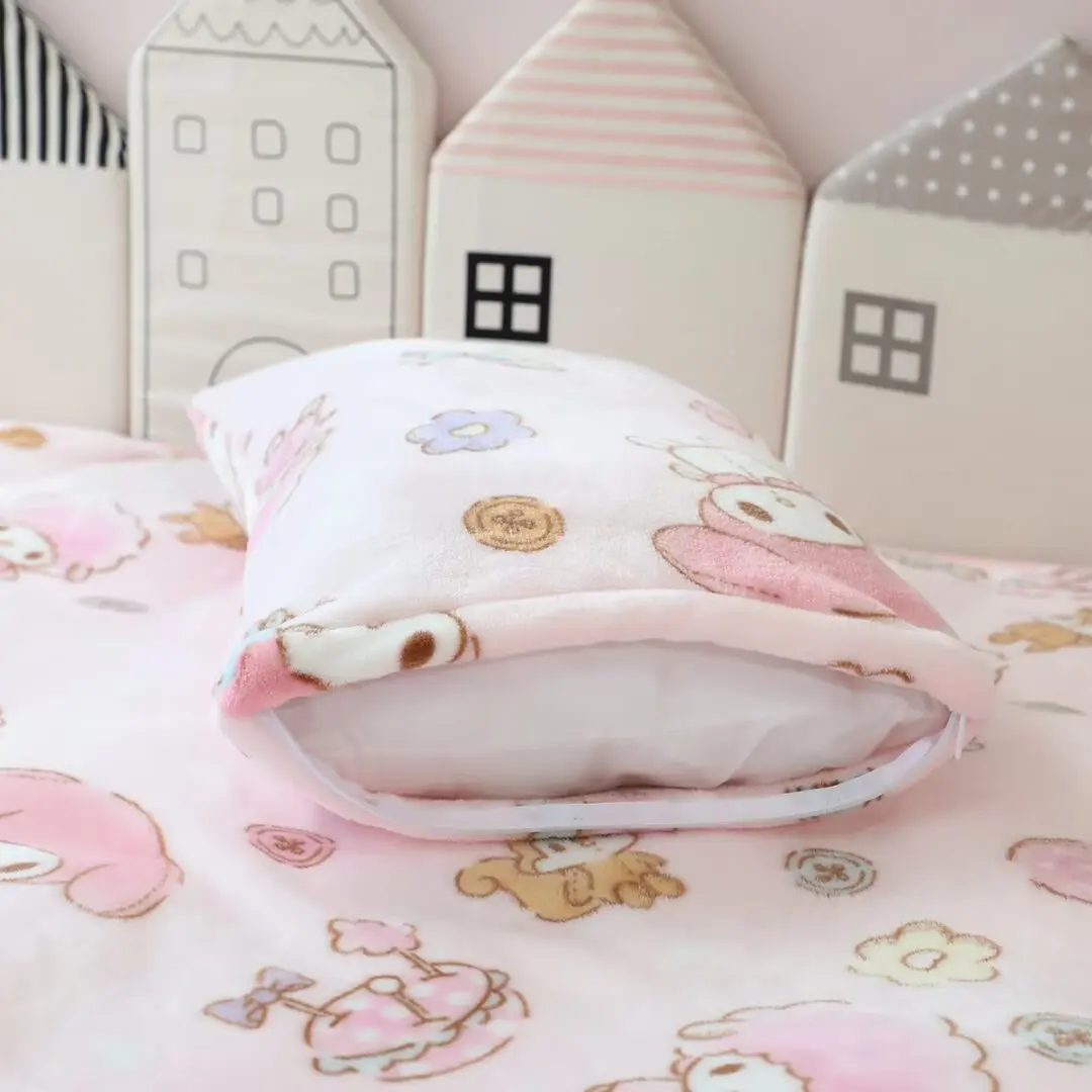 Cartoon My Melody Blanket Kawaii Japanese Style Flannel Soft Warm Nap Blanket Bedding Sofa Cover Sheet Leg Blanket Girls Gifts