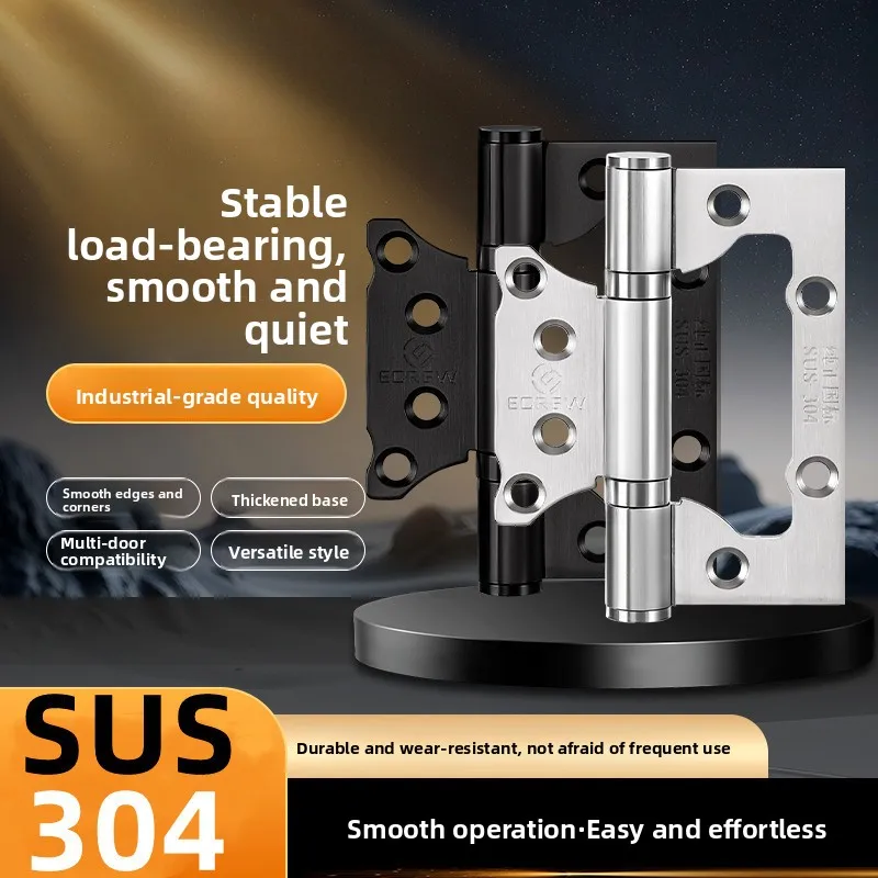 4-inch-thick-304-stainless-steel-butt-hinge-silent-bearing-hardware-bedroom-bathroom-interior-wooden-door-fitting