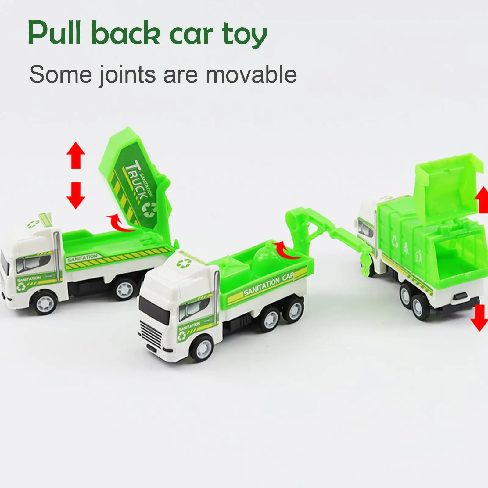 1Pcs Mini Inertial Pull Back Engineering Car Garbage Truck Model Toy Engineering Vehicle Model Mini Cars Kid Gift