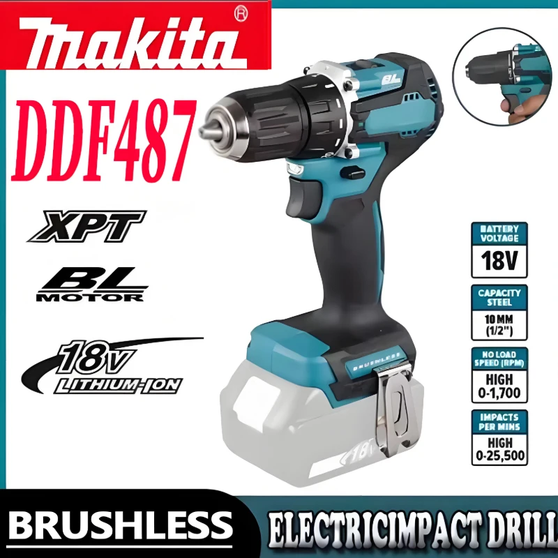 

Fit Makita DDF487 18V Brushless Electric Drill, Suitable for Five-rope Impact Drill of Decoration Team, Uses 18V Makita Battery.