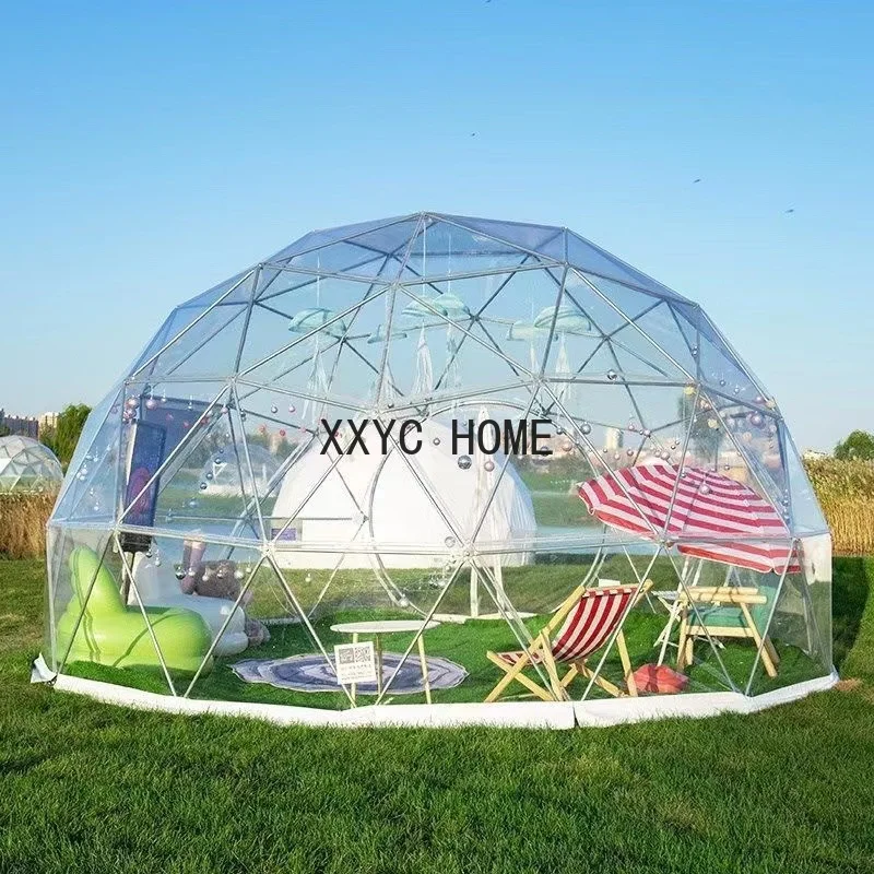 

Transparent Dome Starry Sky Restaurant Tent Bed And Breakfast Outdoor Garden Thickened Steel Material Free Shipping