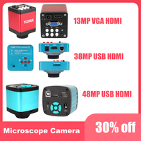 2K 4K Digital Industrial Electronic Video Microscope Camera 48MP 38MP Trinocular Cameras HDMI VGA 1080P For Soldering PCB Repair