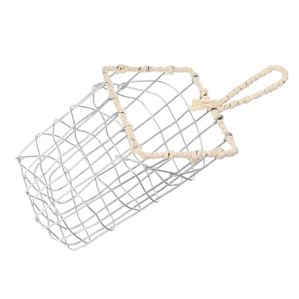 

Iron Storage Basket Wrought Wire Craft Kitchen Wall Organizer Hanging Baskets Pantry Vegetable Fruit Storage Handmade Durable
