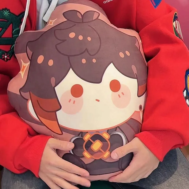 

Game GS IMPACT Anime Cos Zhongli Morax Unisex 2025 Q-version Double-sided Printed Cartoon Plush Pillow Gift