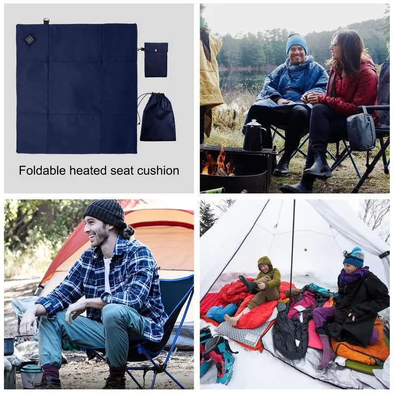 Electric Seat Pads Soft And Comfortable Electric Seat Pad With Storage Bag Warm Keeping Necessities For Traveling Camping