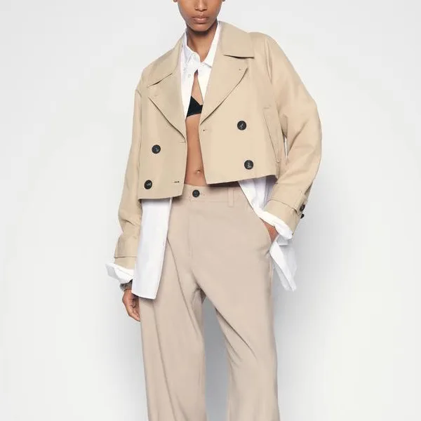 

Ele Windbreaker Sle Jaet, Новое поступление, классическое длинное пальто Sve ort для женщин, весенний сезон, свободный крой для поездок на работу