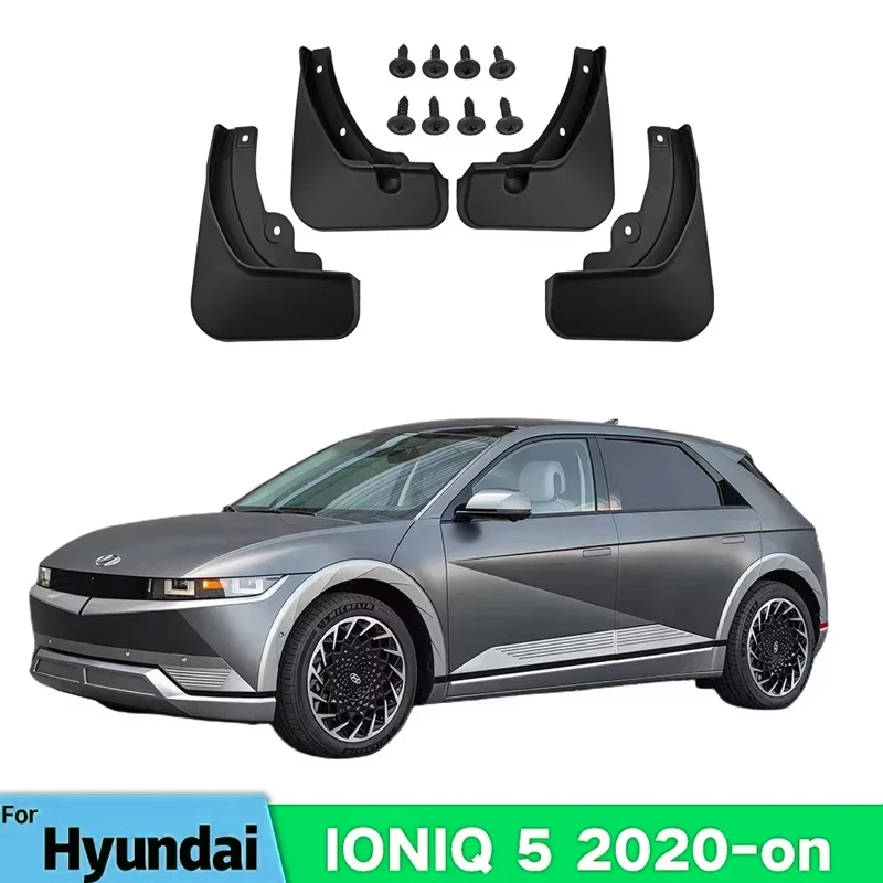 MudFlaps 4Pcs For Hyundai IONIQ 5 2020 2021 2022 2023 Mudguards Mud Flaps Splash Guards Front Rear Wheels Fender Car Accessories