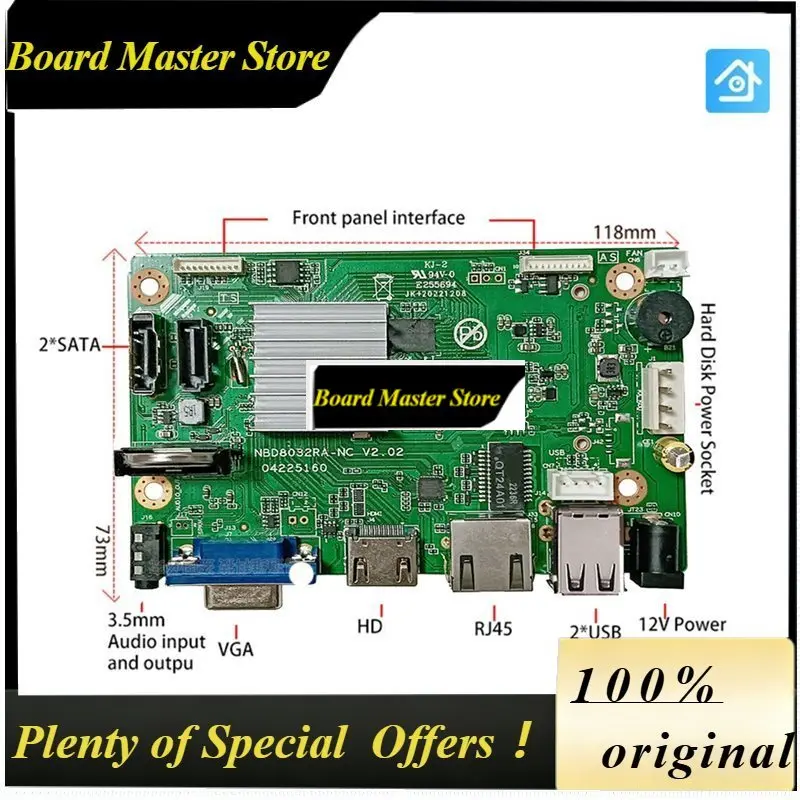BoMaSNew Tech Network Board 4K 36 Chx 8MP Intelligent Analys NVR DVR IP Camera XM CMS XMEYE CCTV