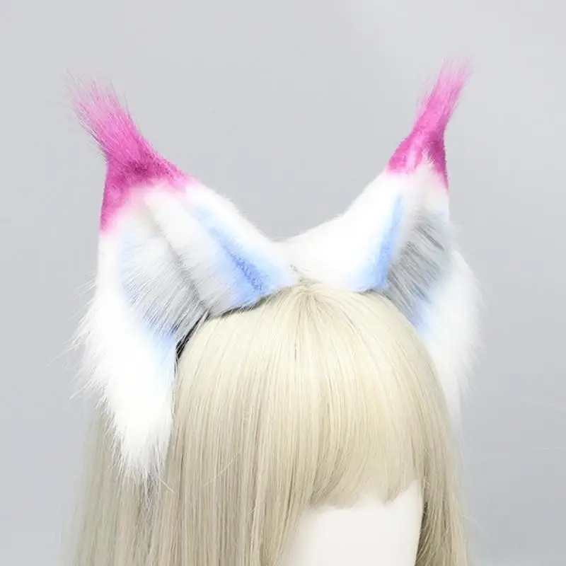X4YC Anime Ear Headband for Party Japanese Animal Ear Hairhoop Halloween Theme Party Hairband Masquerades Costume Accessory