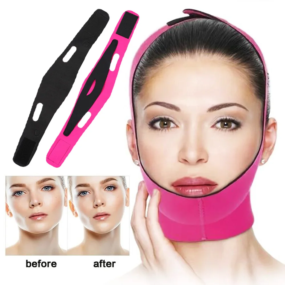 Double Chin Reducer Face Slimming Strap V Line Lifting Face-belt Chin Strap for Women and Men Tightening Skin Preventing Sagging