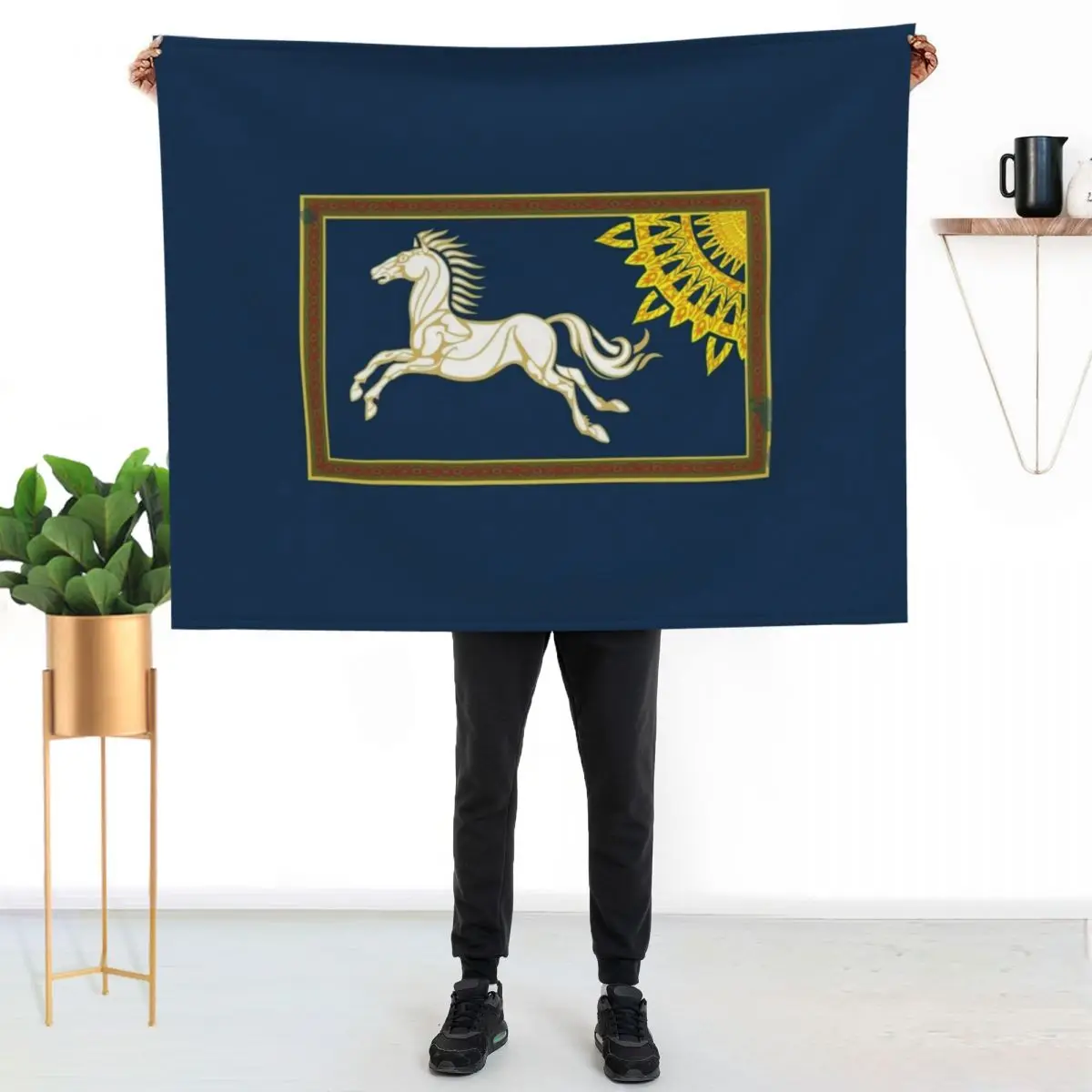 Rohan Banner Youth Throw Blanket Stylish Decor Blanket Gift for Friends Roommate