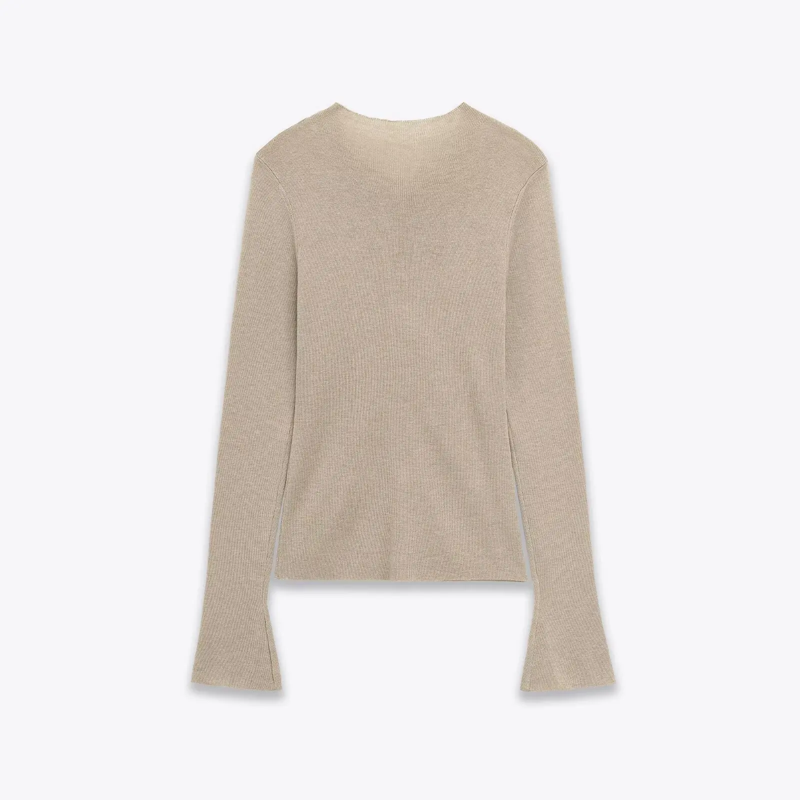 Maxdutti Minimalista Champagne Pieghettato Monopetto Cardigan lavorato a maglia Donna Top Camicia a maniche lunghe Maglioni Abbigliamento donna