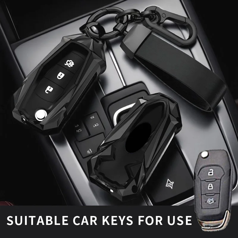 Funda para llave de coche Ford, cubierta de anillo, carcasa para Ford Figo 2017 Mondeo 5 Ecosport Puma 2020 Fiesta Mk8 Everest Ranger sin llave