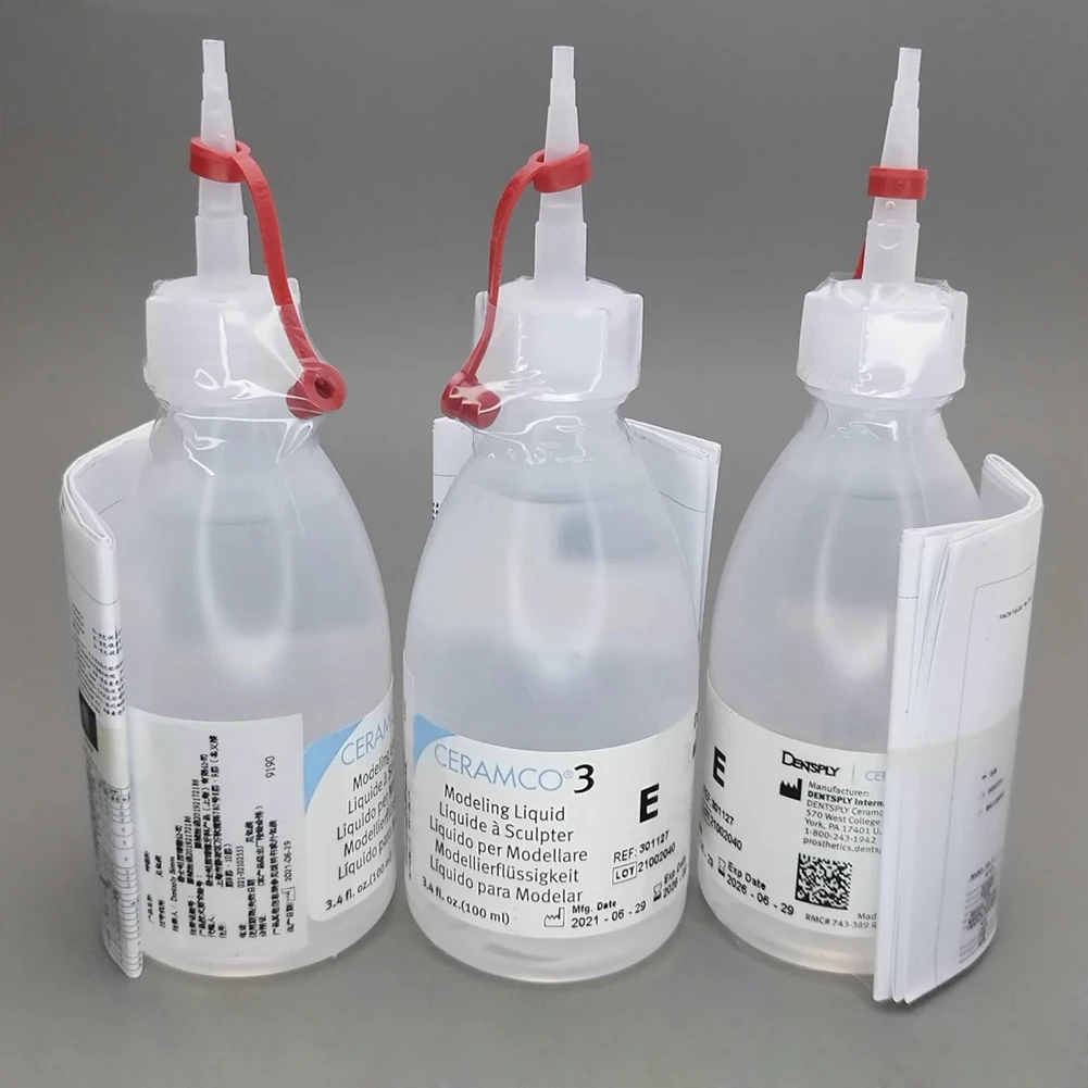 سائل طلاء البقع للأسنان 100 مللي قشرة الخزف مزيج نموذج السائل E/U الأصلي Dentsply Sirona Ceramco 3 مسحوق التزجيج الزائد 24.8 جرام #5