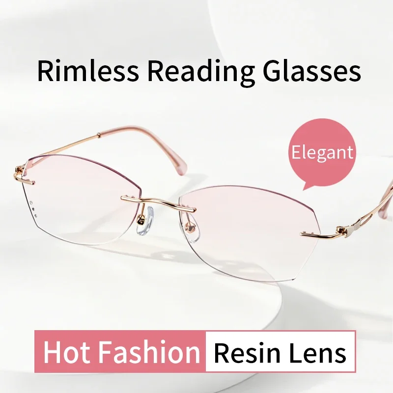 Rimless Rimless Bifocal Reading Glasses for Wommen,Blue Light Blocking Computer Readers, Anti UV Ray/Eye Strain Presbyopia Eyeglasses - Aliexpress Deal