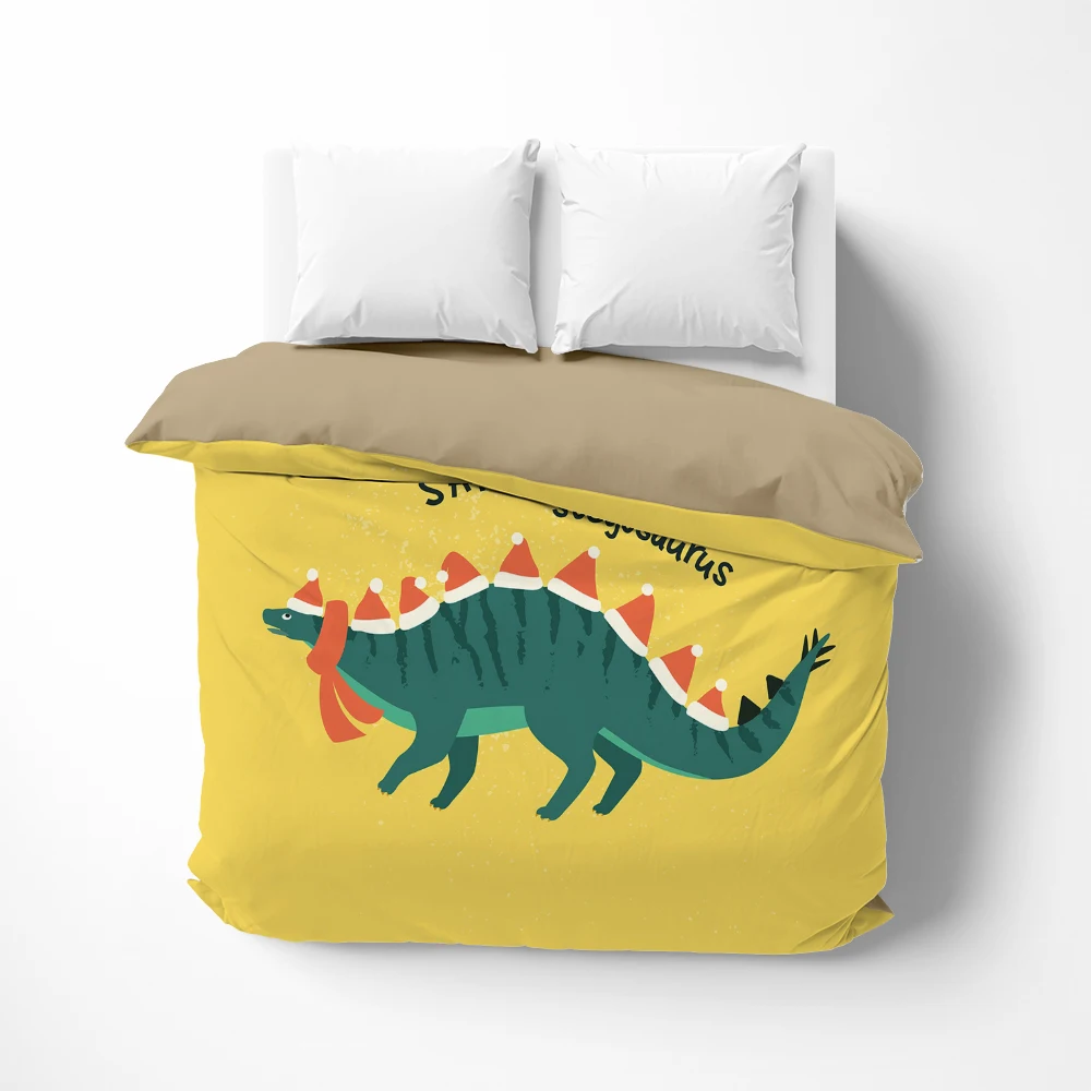 

Cartoon Linens Duvet cover Quilt/Blanket/Comfortable Case lovely Dinosaur Bedding 135x200 bedrooms for kids baby child Camel