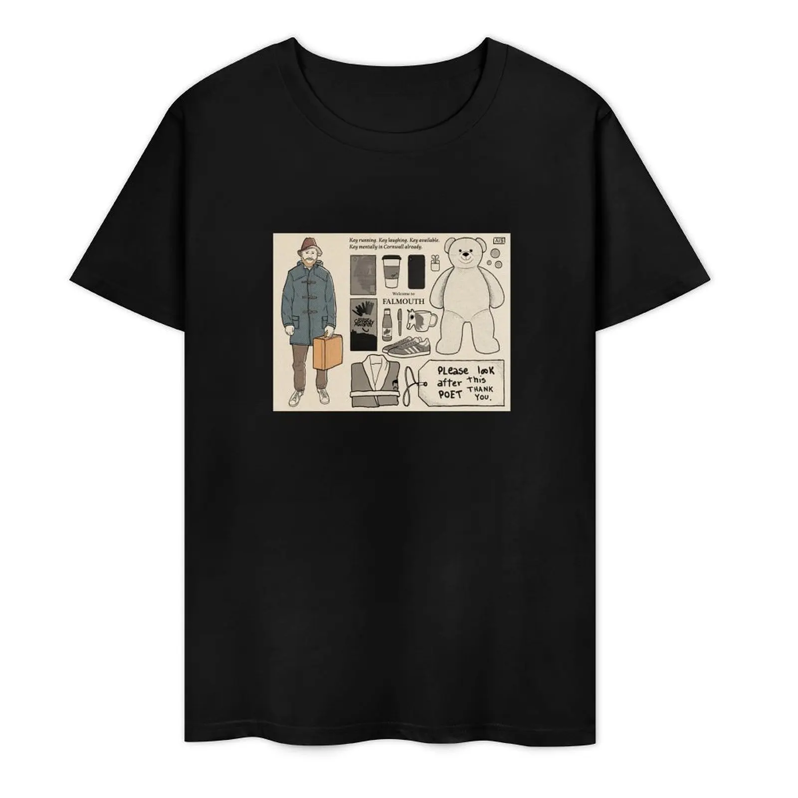 Paddington Poet T-Shirt graphics cotton graphic tees slim fit t shirts for men