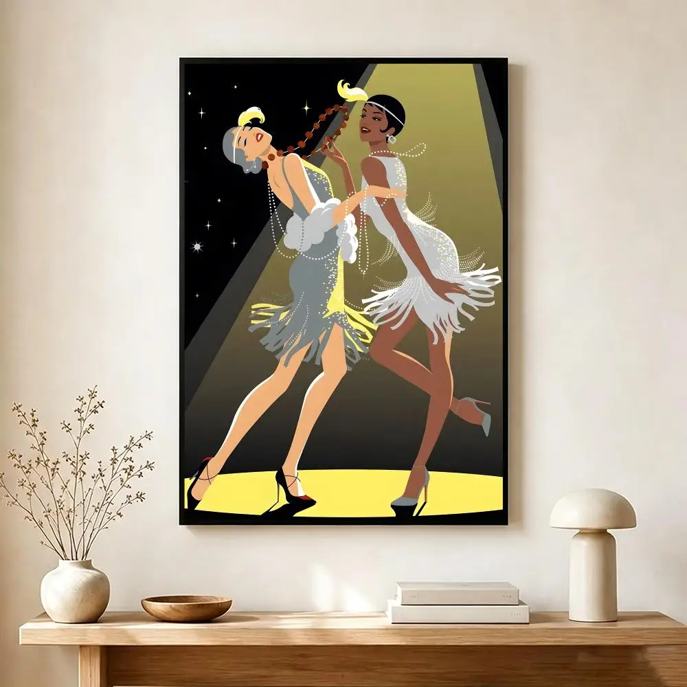 Vintage Theme T-The Flapper Poster Wall Art Print Decorative Mural Home Decor Gift Unframed