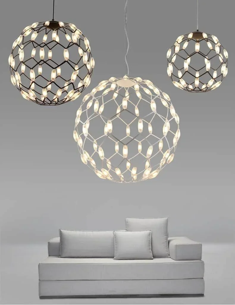 

Скандинавский круглый светодиодный подвесной светильник, современный простой современный простой креативный ресторан, кофейня, торговый центр, инженерная люстра