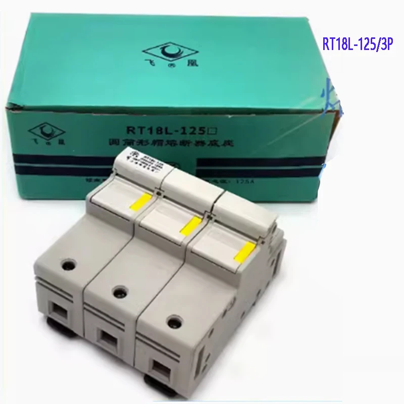 Ceramic Electrical Factory RT18L-125 3P Fuse Base Fuse Holder Fuses Holders Base for RO17 RS17 20x58mm AC690V