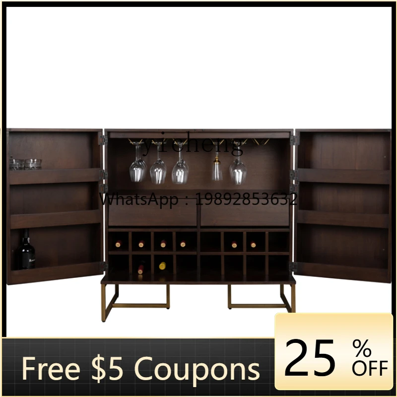 

XL Solid Wood Wine Cabinet Modern High-End Decoration Display Side Cabinet Vintage Furniture