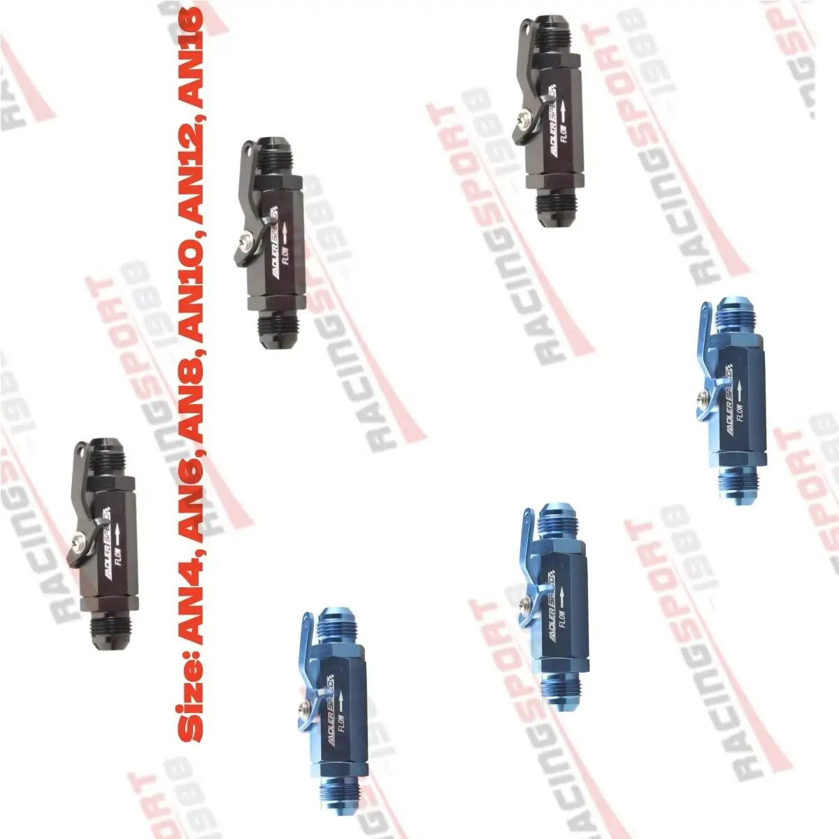 

AN4 AN6 AN8 AN10 AN12 Maled Aluminum Inline Fuel Shut Off Valve Flow Cut Off Cable Lever Automobiles Engine Valves Accessories