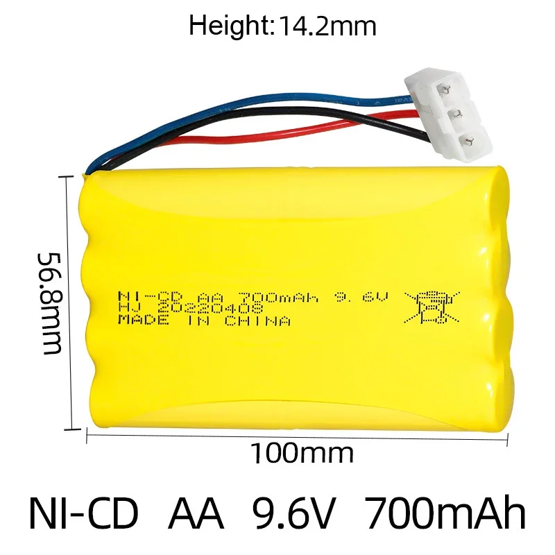 9.6V 700mAh Rechargeable Ni-CD AA Battery KET-3P Plug for RC Toys Robots cars Boats trucks tanks drone