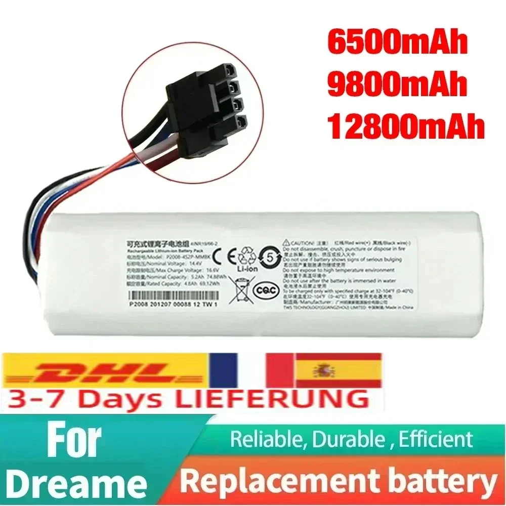 Замена 🔋 Аккумулятор P2008-4S2P-MMBK для Xiaomi Mijia Mi, робот-пылесос 1T Dreame D9 F9 L10Pro L10Plus S