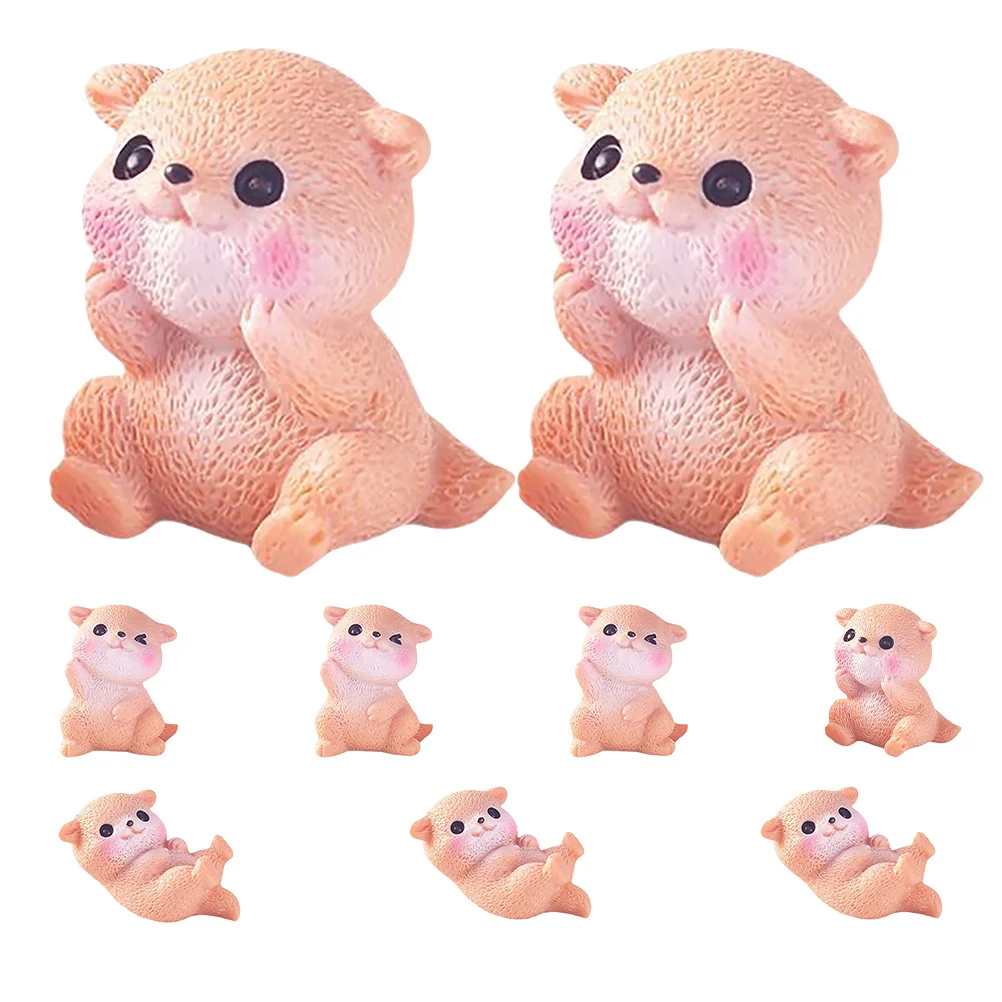 

9Pcs Cute Resin Mini Figures Durable Decorative Collectibles for Bookshelves Desks Gardens Fairy Accessories