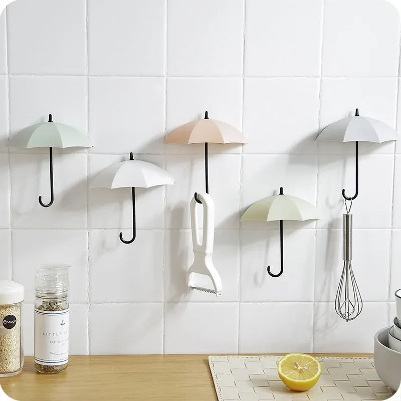 3 Pcs Umbrella Hook To The Bathroom Organizer Key Holder Wall Decor Wall Hook For Hanging Key Wall Hanger For Home And Kitchen