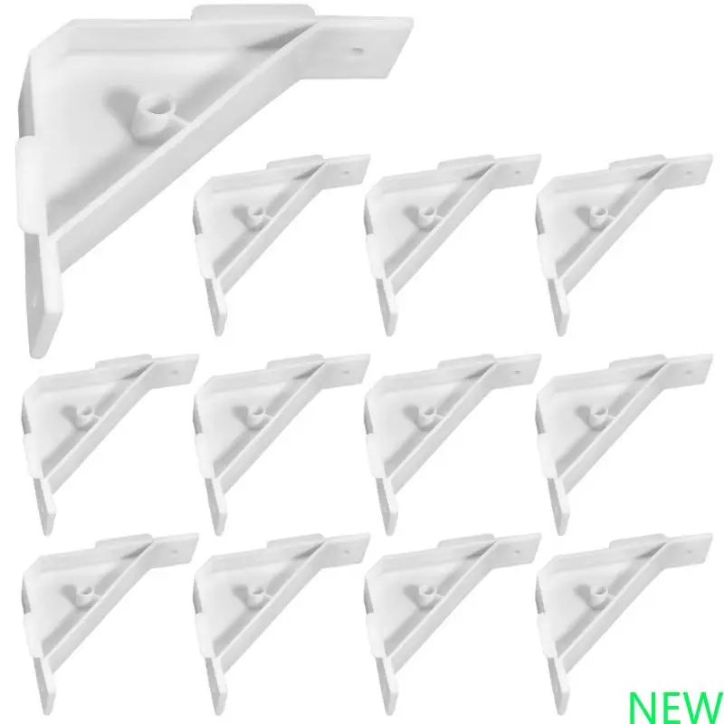 

12pcs 90 Degree Plastic Corner Supports Suitable for Reinforcing Cabinets and Furniture Stabilization Shelf Installation