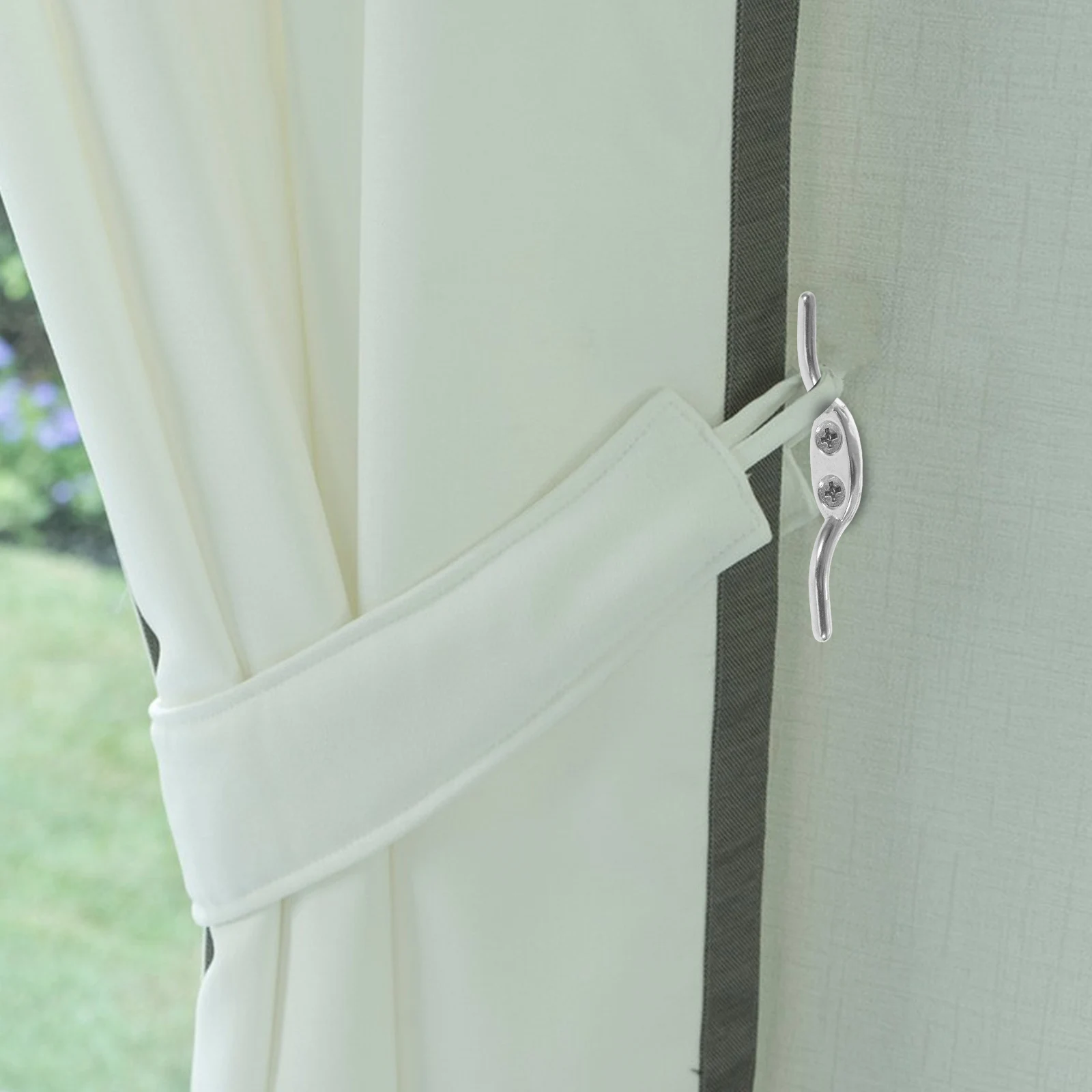 

4 Pcs Blinds Accessories Window Curtains Stainless Steel Cleats Cord Holder Safety Rope for