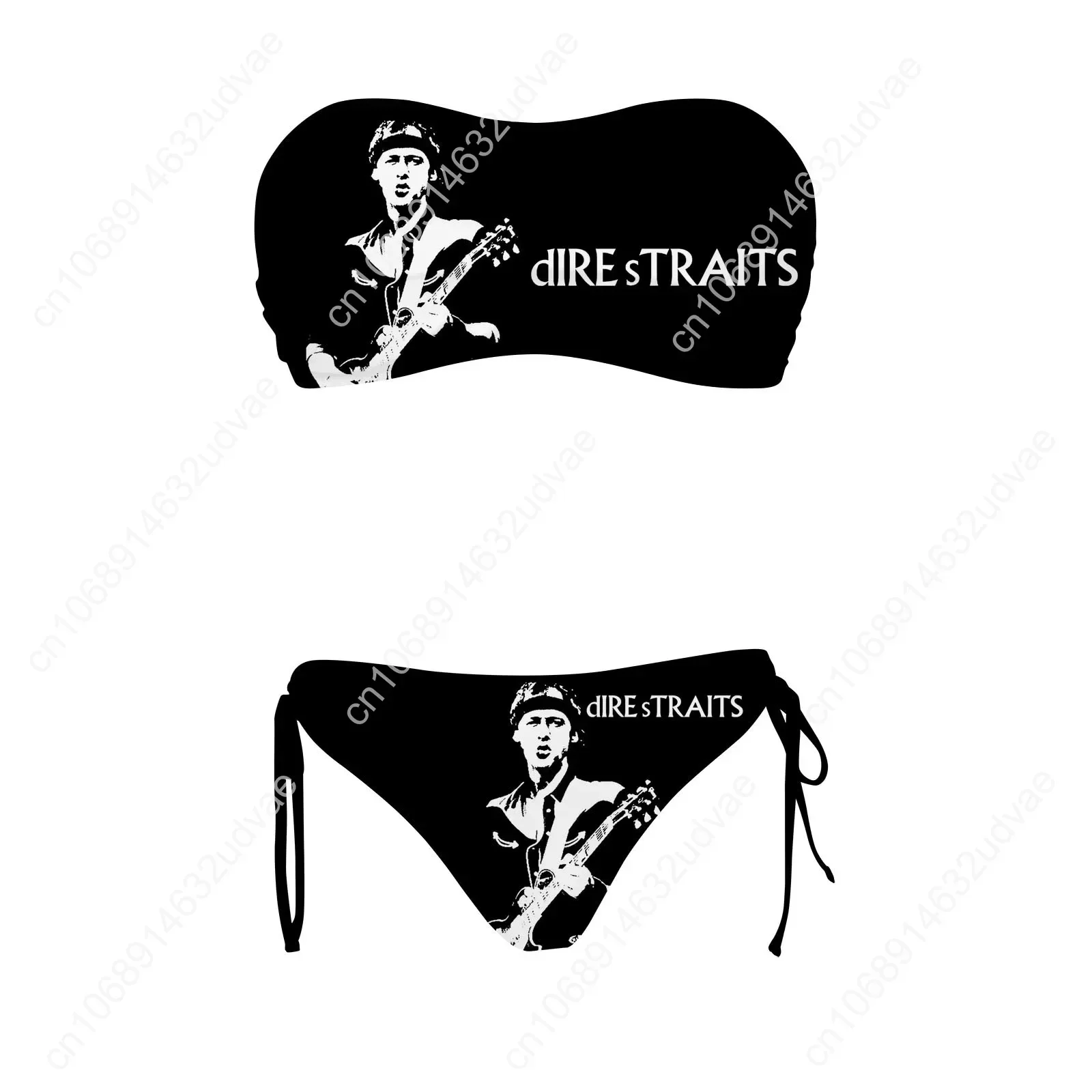 Dire Straits Swimsuit Womens Drawstring Two Piece Set Bathing Suits Personalized Swimwear Pool Party Bikini Custom Beachwear