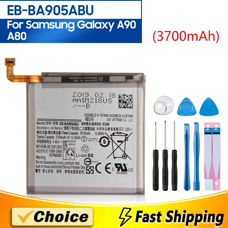 

EB-BA905ABU,Brand New Replacement Phone Batatery,For Samsung Galaxy A90 A80 SM-A805F SM-A8050 SM-A805X SM-A805N 3700mAh